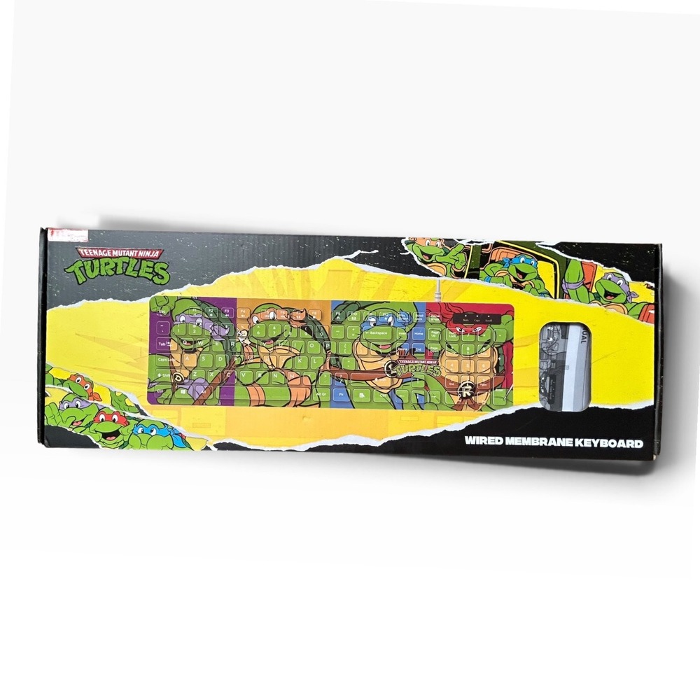 Teenage Mutant Ninja Turtles Wired Membrane Keyboard Full Size NEW